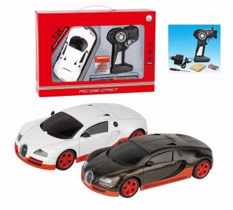 1:24 4FUNCTION R/C DIE CAST CAR W/LIGHT ORANGE/GREY - HP1042767