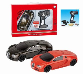 1:24 4FUNCTION R/C DIE CAST CAR W/LIGHT ORANGE/BLACK - HP1042768