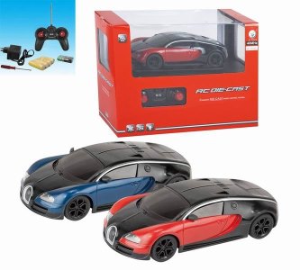 1:24 4FUNCTION R/C DIE CAST CAR W/LIGHT BLUE/RED - HP1042798