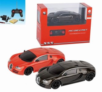 1:24 4FUNCTION R/C DIE CAST CAR W/LIGHT ORANGE/BLACK - HP1042799