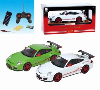 1:18 4FUNCTION R/C DIE CAST CAR W/LIGHT WHITE/GREEN - HP1042806