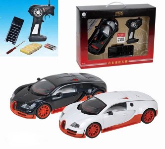 1:18 4FUNCTION R/C DIE CAST CAR W/LIGHT WHITE/BLACK - HP1042811