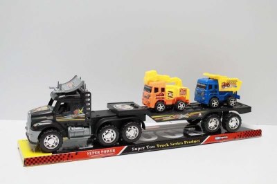 FRICTION TRUCK W/2 FREE WAY CONSTRUCTION CAR  RED/BLUE/BLACK - HP1042843