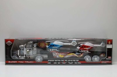 FRICTION TRUCK W/2 FREE WAY HELICOPTER  & LIGHT & MUSIC - HP1042983