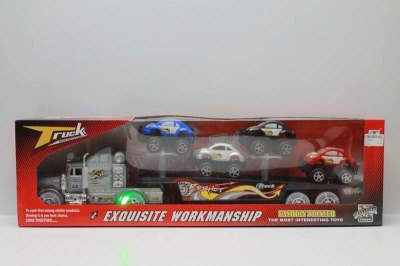 FRICTION TRUCK W/4 FREE WAY CAR W/LIGHT & MUSIC - HP1042984
