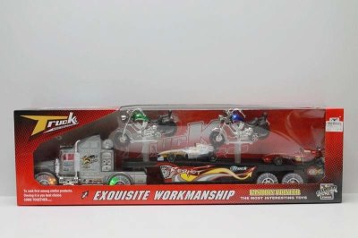 FRICTION TRUCK W/2FREE WAY MOTORCYCLE& 2FREE WAY F1 & LIGHT & MUSIC - HP1042986