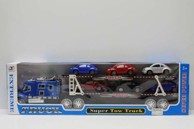FRICTION TRUCK W/6 FREE WAY CAR & LIGHT & MUSIC - HP1042993