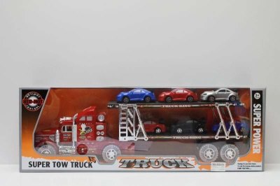 FRICTION TRUCK W/6 FREE WAY CAR & LIGHT & MUSIC - HP1042999