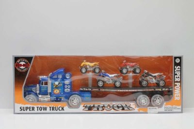 FRICTION TRUCK W/4 FREE WAY MOUNTAIN MOTORCYCLE & LIGHT & MUSIC - HP1043003