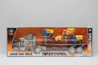 FRICTION TRUCK W/4 FREE WAY CONSTRUCTION CAR & LIGHT & MUSIC - HP1043004