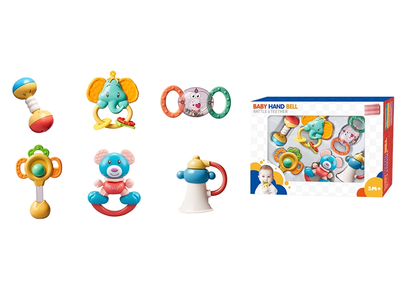 TEETHER RATTLE SET 6PCS - HP1043606