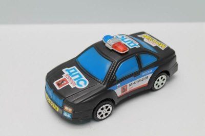 FRICTION POLICE CAR BLACK/WHITE (RUSSIAN VERSION)  - HP1044674