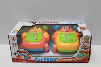 2PCS CARTOON PHONE CAR W/LIGHT & MUSIC  - HP1044853