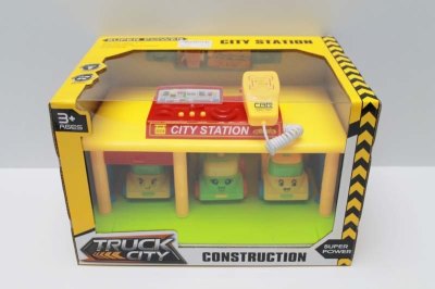 B/O CONSTRUCTION CAR GARAGE W/RECORD & LIGHT - HP1044966