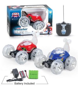 8FUNCTION 360°SPIN STUNT CAR W/LIGHT & MUSIC RED/BLUE INCLUDED BATTERY - HP1045099