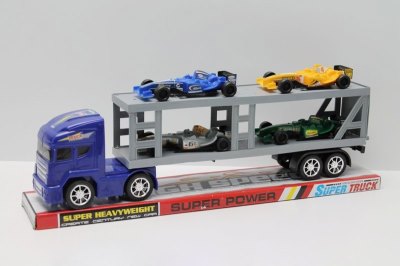 FRICTION TRUCK W/4 FREE WAY F1 & LIGHT & MUSIC RED/BLUE - HP1045774