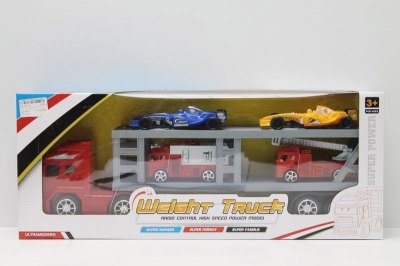 FRICTION TRUCK W/2 FREE WAY F1 & FIRE ENGINE RED/BLUE - HP1045777