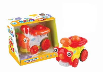 FRICTION CARTOON TRAIN W/LIGHT & MUSIC 2COLOR INCLUDED BUTTONCELL - HP1046208