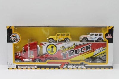 FRICTION TRUCK W/2 PULL BACK JEEP RED/BLUE/BLACK - HP1046261