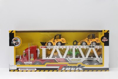 FRICTION TRUCK W/5 FREE WAY CONSTRUCTION CAR  RED/BLUE/BLACK - HP1046263