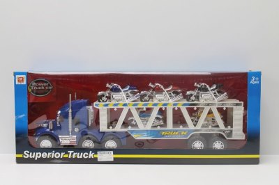 FRICTION TRUCK W/5 FREE WAY MOTORCYCLE  RED/BLUE/BLACK - HP1046264