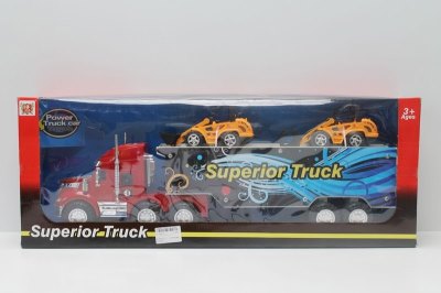 FRICTION TRUCK W/2 FREE WAY CONSTRUCTION CAR  RED/BLUE/BLACK - HP1046270