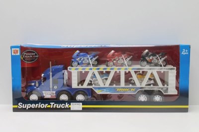 FRICTION TRUCK W/5 FREE WAY MOTORCYCLE  RED/BLUE/BLACK - HP1046271