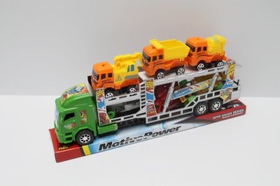 FRICTION TRUCK W/3FREE WAY CONSTRUCTION CAR & 2 F1 & MOTORCYCLE - HP1046399