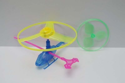 PRESS & GO PLANE & FLYING SAUCER W/LIGHT(TRANSPARENT) - HP1046597