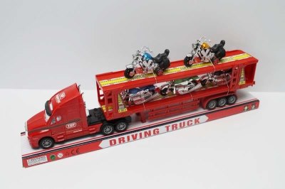 FRICTION TRUCK W//5 MOTORCYCLE RED/BLUE/BLACK - HP1046614
