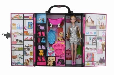 WARDROBE W/BENDABLE DOLL - HP1046634