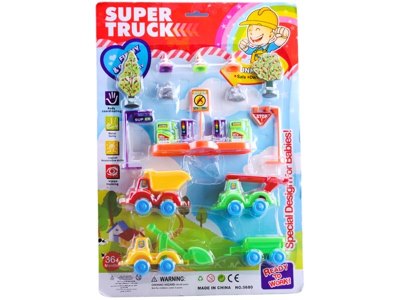 4PCS FREE WAY CONSTRUCTION CAR  W/ACCESSORIES - HP1046647