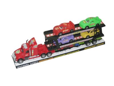 FRICTION TRUCK W/4 CAR 2COLOR - HP1047026