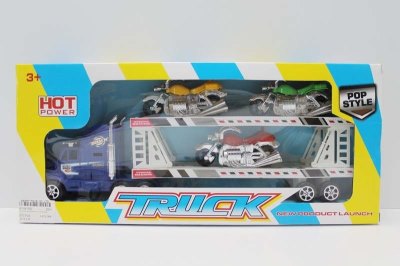 FRICTION TRUCK W/3 FREE WAY MOTORCYCLE RED/BLUE/BLACK - HP1047392