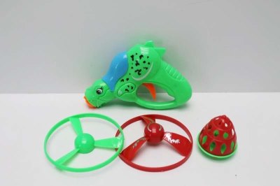 FLYING DISC & PEG-TOP GUN  RED/BLUE/GREEN/ORANGE - HP1047472