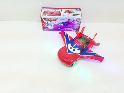 飞机总动员 3D灯光带360度旋转电动车带音乐 - HP1048472