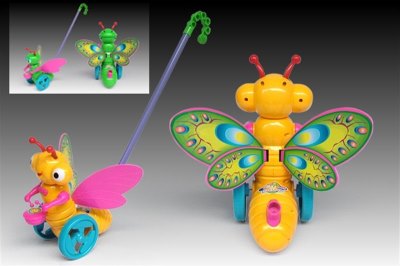 PUSH & PULL BEE W/BELL GREEN/YELLOW - HP1048571