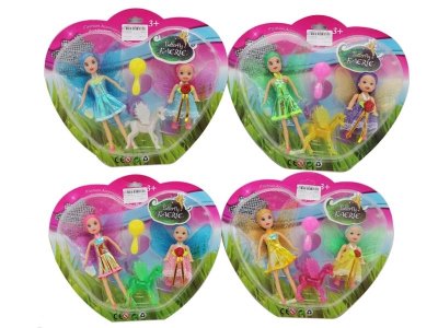 2PCS ANGEL DOLL W/ACCESSORIES (SOLID BODY) 4COLOR - HP1048798
