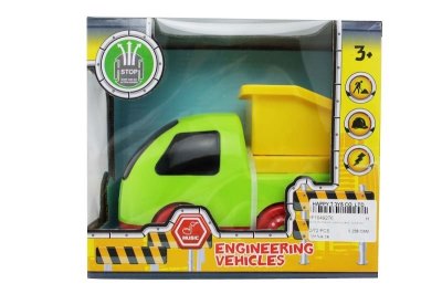 B/O CONSTRUCTION CAR  W/BUMP & GO  & MUSIC  YELLOW/GREEN - HP1049276