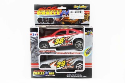 2PCS PULL BACK RACING CAR BLACK/RED/BLUE - HP1049348