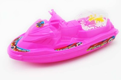 PULL LINE MOTORBOAT W/BUBBLES  RED/GREEN/YELLOW - HP1050114