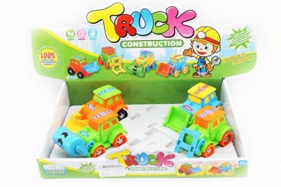 FREE WAY CARTOON CONSTRUCTION TRUCK 6PCS (4COLOR) - HP1050526