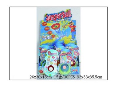 0.8M JUMPER BALL W/LIGHT 4ASST 30PCS DISPLAY BOX - HP1050667