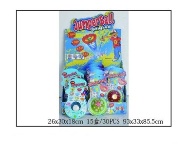0.8M JUMPER BALL W/LIGHT 4ASST 30PCS DISPLAY BOX - HP1050679