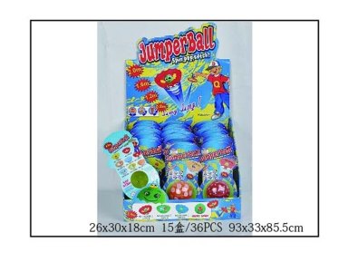 0.8M JUMPER BALL 4ASST 36PCS DISPLAY BOX - HP1050682