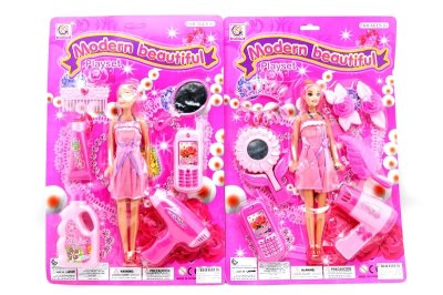 BEAUTY SET W/DOLL  2ASST - HP1052023