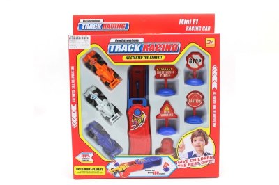 3PCS PRESS & GO CAR W/ROAD SIGN - HP1052211
