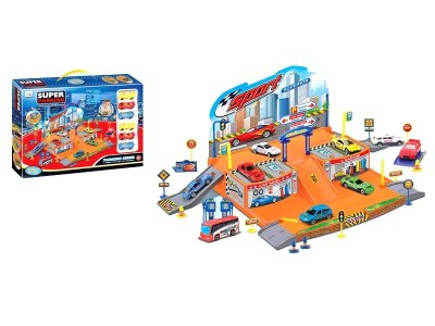 RAIL PARKING LOT W/6 FREE WAY CAR - HP1052570