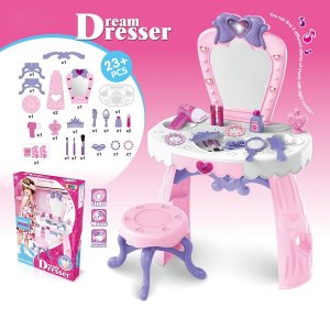 DRESSER W/LIGHT & LIGHT CONTROL MUSIC & STOOL - HP1053285
