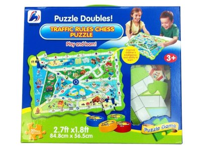 TRAFFIC RULES CHESS PUZZLE 50PCS - HP1053672